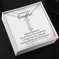 Personalized Vertical Name Necklace - To my Beautiful Daughter with her name on it
