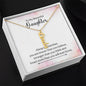 Personalized Vertical Name Necklace - To my Beautiful Daughter with her name on it