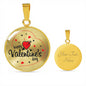 Happy Valentine Round Pendant Necklace