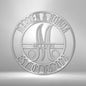 Personalized Family Name Metal Sign, Last Name Sign, Initial, Metal Monogram, Door Hanger, Housewarming Gift, Wedding Monogram, Anniversary