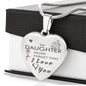 To My Daughter Never Forget That I Love You - Engraved Heart Shape