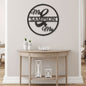 Mr & Mrs Circle Monogram - Steel Sign