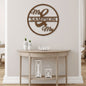 Mr & Mrs Circle Monogram - Steel Sign