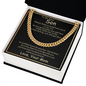 Message Card and Cuban Link Chain Gift for Son, Message Gift for Son Birthday, Graduation, Special Occasion