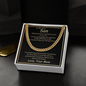 Message Card and Cuban Link Chain Gift for Son, Message Gift for Son Birthday, Graduation, Special Occasion
