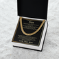 Message Card and Cuban Link Chain Gift for Son, Message Gift for Son Birthday, Graduation, Special Occasion
