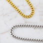 Personalized with State, Name, Cuban Chains Link Silver or Gold Necklace - 316L Stainless Steel - Jewelry gifts for Men, Father, Husband, Son, Grandpa, Uncle, Stepfather, Hero