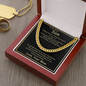 Message Card and Cuban Link Chain Gift for Son, Message Gift for Son Birthday, Graduation, Special Occasion