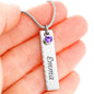 Name & Birthstone Necklace