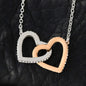 To My Wife - Double Heart Necklace - Valentine's Day Gift