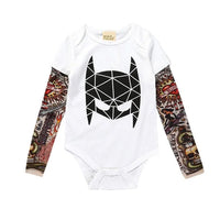 Load image into Gallery viewer, Baby Boys Romper Long Sleeve Tattoo Print
