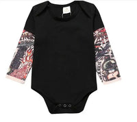 Load image into Gallery viewer, Baby Boys Romper Long Sleeve Tattoo Print
