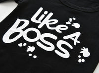 Load image into Gallery viewer, 2018 Autumn style Baby Boy Girl Clothes Newborn Long-sleeved Letter Like A Boss T-shirt+Pants 2 Pcs/Suit Infant Clothing Set
