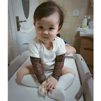 Load image into Gallery viewer, Baby Boys Romper Long Sleeve Tattoo Print
