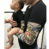 Load image into Gallery viewer, Baby Boys Romper Long Sleeve Tattoo Print
