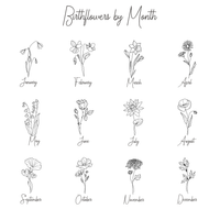 Load image into Gallery viewer, Name &amp; Birth Flower Necklace
