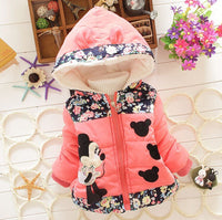 Load image into Gallery viewer, New Girls jackets fashion Minnie cartoon Clothing coat baby girl winter warm and casual Outerwear for 1-5 years old Kids jackets
