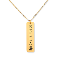 Load image into Gallery viewer, Actual Paw Print + Name Necklace
