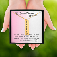 Load image into Gallery viewer, Actual Paw Print + Name Necklace
