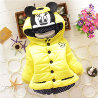 Load image into Gallery viewer, New Girls jackets fashion Minnie cartoon Clothing coat baby girl winter warm and casual Outerwear for 1-5 years old Kids jackets
