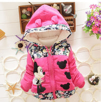 Load image into Gallery viewer, New Girls jackets fashion Minnie cartoon Clothing coat baby girl winter warm and casual Outerwear for 1-5 years old Kids jackets
