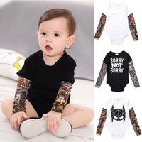Load image into Gallery viewer, Baby Boys Romper Long Sleeve Tattoo Print
