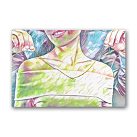 Load image into Gallery viewer, Girl Mosaic Premium Stretched Canvas

