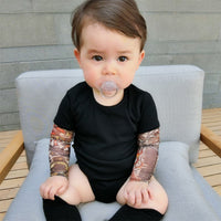 Load image into Gallery viewer, Baby Boys Romper Long Sleeve Tattoo Print
