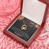 Load image into Gallery viewer, Customizable message card personalized necklace gifts for her wife soulmate, Forever Love Heart Necklace. Custom Gift for wife from husband
