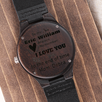 Load image into Gallery viewer, Customizable Engraved Photo, handwriting watch, Personalized Gift Custom Wood Watches. Gift for man, father, husband, Son, Anniversary

