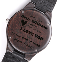 Load image into Gallery viewer, Customizable Engraved Photo, handwriting watch, Personalized Gift Custom Wood Watches. Gift for man, father, husband, Son, Anniversary
