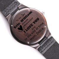 Load image into Gallery viewer, Customizable Engraved Photo, handwriting watch, Personalized Gift Custom Wood Watches. Gift for man, father, husband, Son, Anniversary
