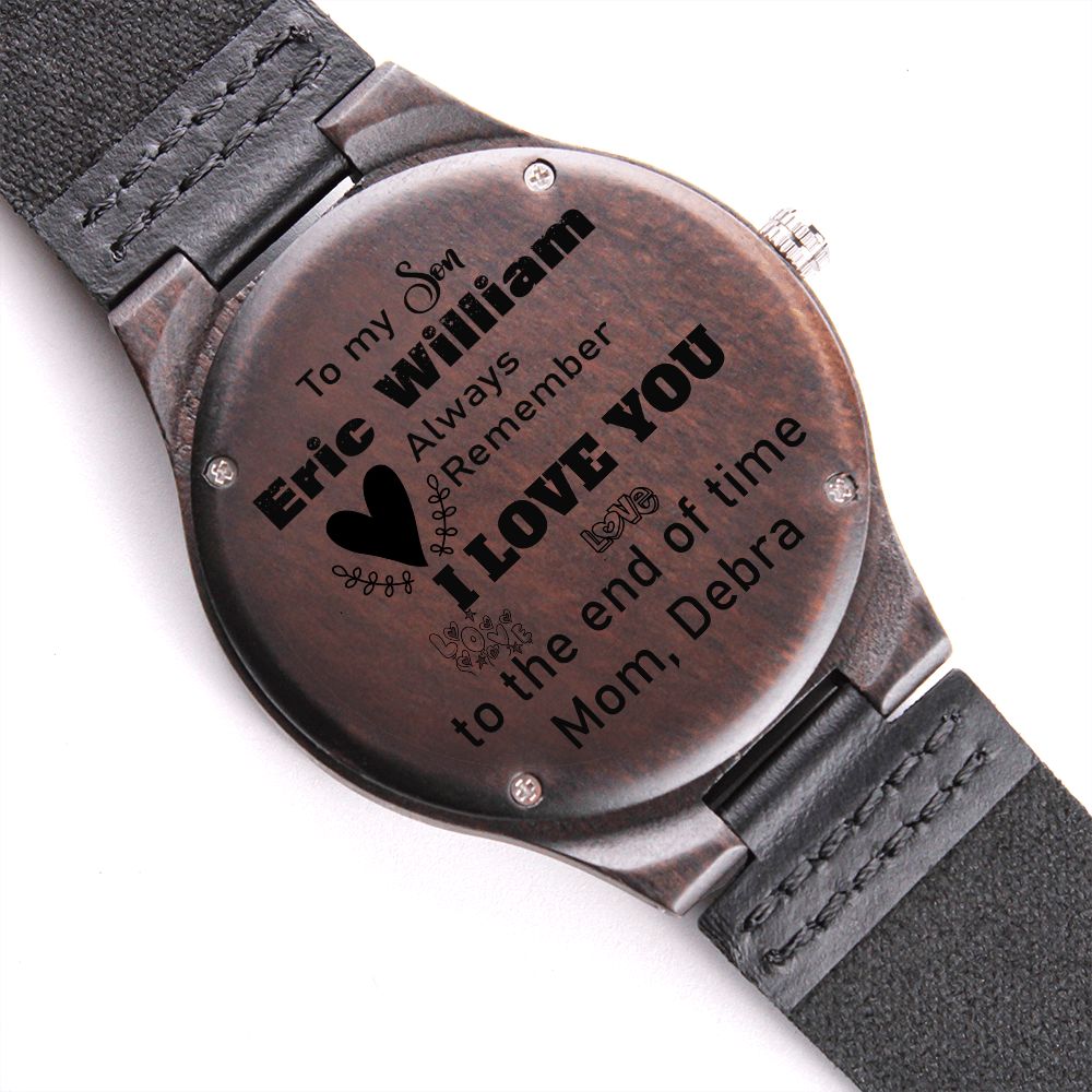 Customizable Engraved Photo, handwriting watch, Personalized Gift Custom Wood Watches. Gift for man, father, husband, Son, Anniversary