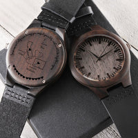 Load image into Gallery viewer, LDR Gift for him, long distance Personalized Wooden Watch for lover cross the country, state to state
