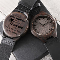 Load image into Gallery viewer, Customizable Engraved Photo, handwriting watch, Personalized Gift Custom Wood Watches. Gift for man, father, husband, Son, Anniversary
