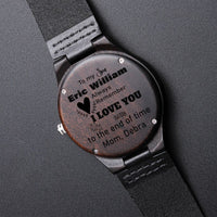 Load image into Gallery viewer, Customizable Engraved Photo, handwriting watch, Personalized Gift Custom Wood Watches. Gift for man, father, husband, Son, Anniversary
