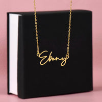 Load image into Gallery viewer, Personalized Name Necklace •  Gold Name Necklace with Box Chain •  Perfect Gift for Her • Personalized Gift • Gifts for Women
