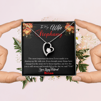 Load image into Gallery viewer, Customizable message card personalized necklace gifts for her wife soulmate, Forever Love Heart Necklace. Custom Gift for wife from husband
