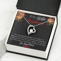 Load image into Gallery viewer, Customizable message card personalized necklace gifts for her wife soulmate, Forever Love Heart Necklace. Custom Gift for wife from husband
