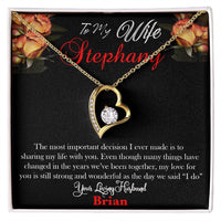 Load image into Gallery viewer, Customizable message card personalized necklace gifts for her wife soulmate, Forever Love Heart Necklace. Custom Gift for wife from husband
