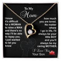 Load image into Gallery viewer, To my MOM - I know it difficult to raise a MAN (black background)
