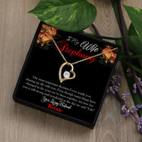 Load image into Gallery viewer, Customizable message card personalized necklace gifts for her wife soulmate, Forever Love Heart Necklace. Custom Gift for wife from husband
