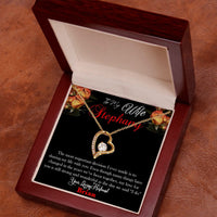 Load image into Gallery viewer, Customizable message card personalized necklace gifts for her wife soulmate, Forever Love Heart Necklace. Custom Gift for wife from husband
