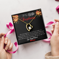 Load image into Gallery viewer, Customizable message card personalized necklace gifts for her wife soulmate, Forever Love Heart Necklace. Custom Gift for wife from husband
