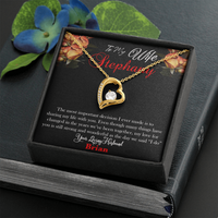 Load image into Gallery viewer, Customizable message card personalized necklace gifts for her wife soulmate, Forever Love Heart Necklace. Custom Gift for wife from husband
