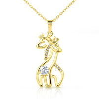Load image into Gallery viewer, Personalized Graceful Love Giraffe Necklace
