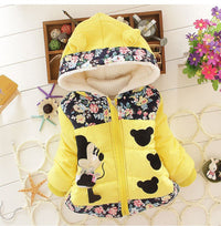 Load image into Gallery viewer, New Girls jackets fashion Minnie cartoon Clothing coat baby girl winter warm and casual Outerwear for 1-5 years old Kids jackets
