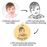 Load image into Gallery viewer, Baby Portrait Necklace
