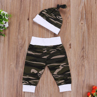 Load image into Gallery viewer, 3Pcs Newborn Baby Boy Camo Tops Romper Pants
