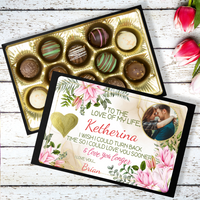 Load image into Gallery viewer, Chocolate for her with her name on it
